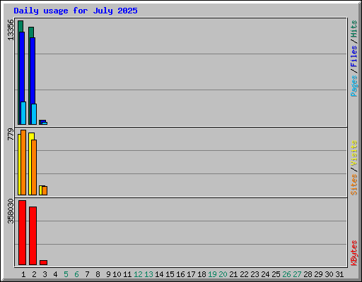 Daily usage for July 2025