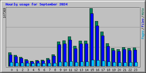 Hourly usage for September 2024