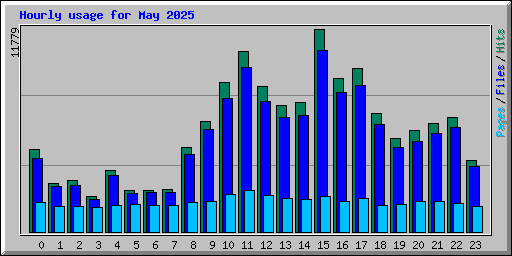 Hourly usage for May 2025