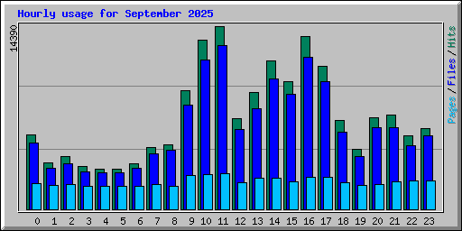 Hourly usage for September 2025
