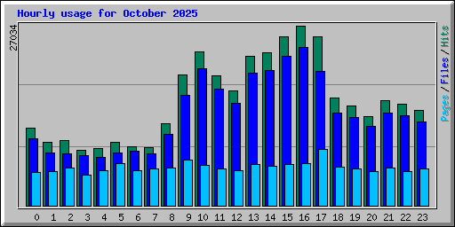 Hourly usage for October 2025