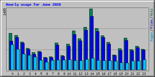 Hourly usage for June 2026