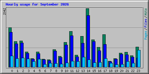 Hourly usage for September 2026