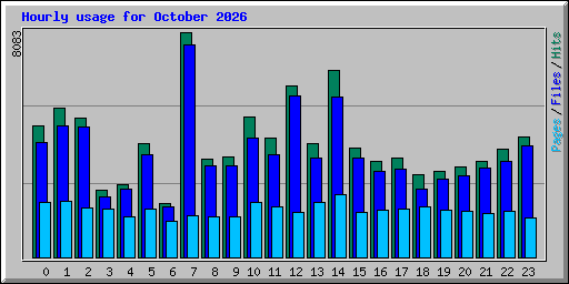 Hourly usage for October 2026
